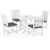 Torva-5-Piece-Square-Dining-Table-Set-(4 x Side Chair)-White