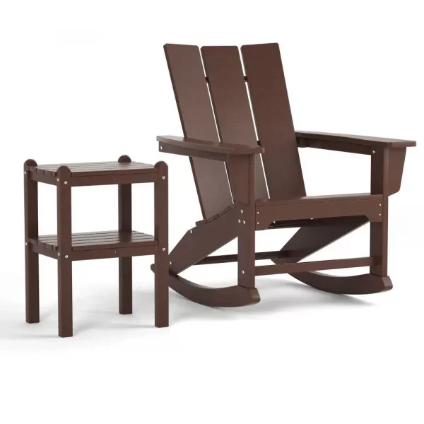 Torva-Rocking-Adirondack-Chair-2-Piece-Set-Brown