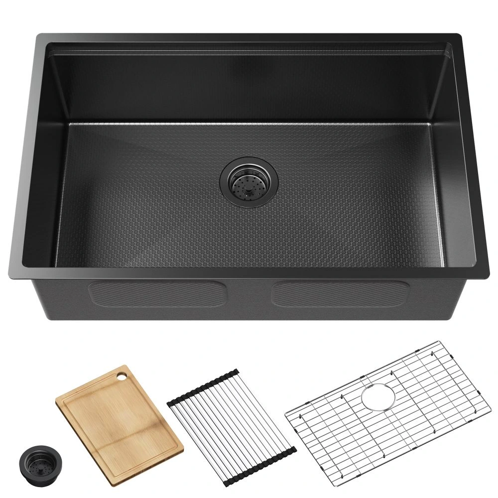 TORVA 30-inch Honeycomb Workstation Sink - Gunmetal PVD Pro Finish